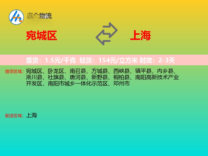 宛城区到上海长途搬家