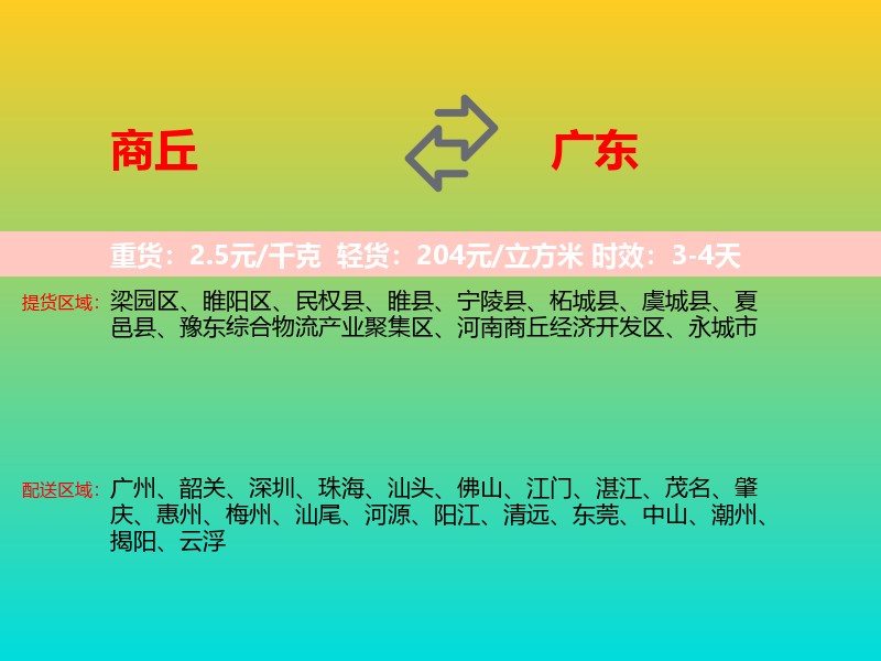 商丘到广东长途搬家