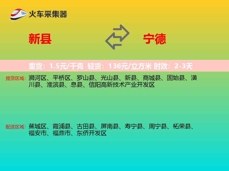 新县到宁德物流专线