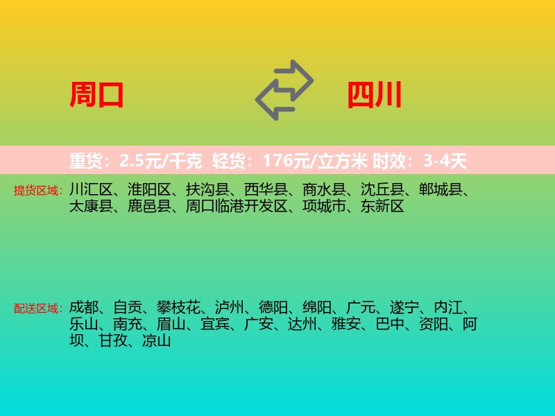 周口到四川长途搬家