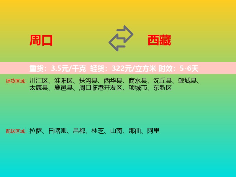 周口到西藏长途搬家