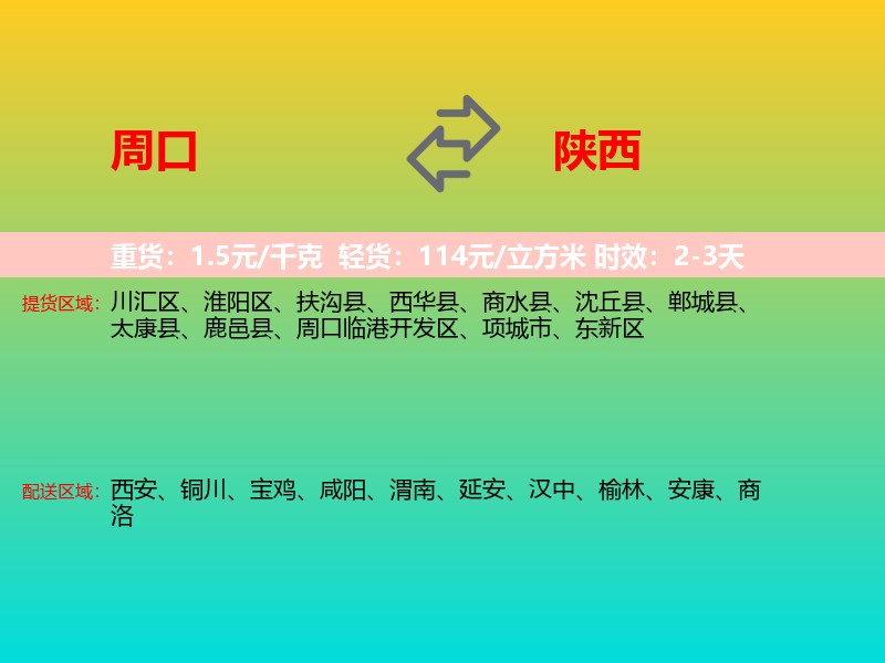 周口到陕西长途搬家