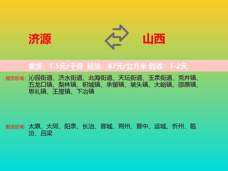 济源到山西长途搬家