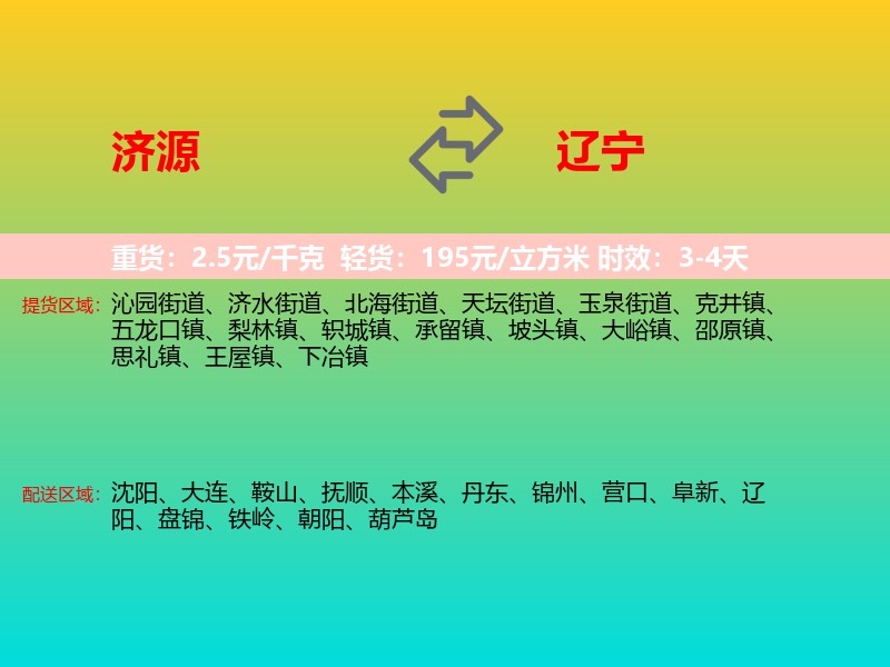 济源到辽宁长途搬家