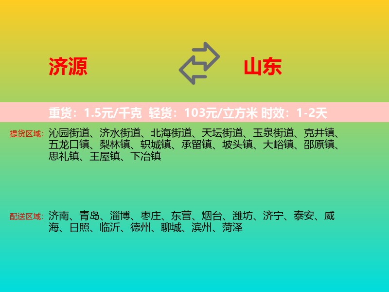 济源到山东长途搬家