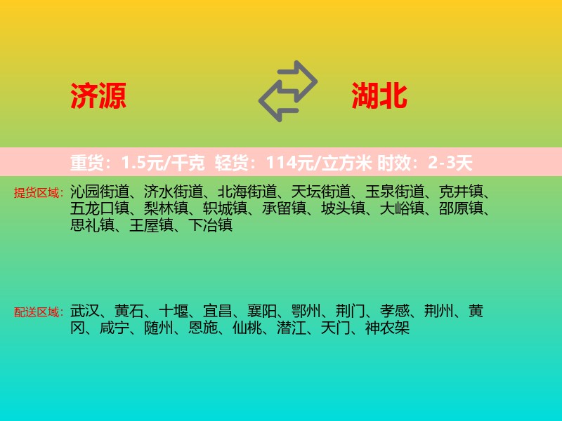 济源到湖北长途搬家