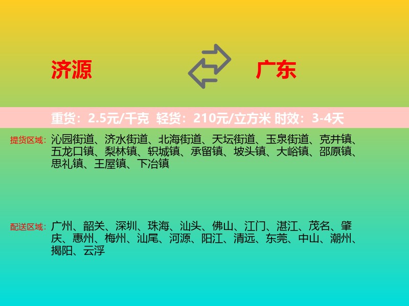 济源到广东长途搬家