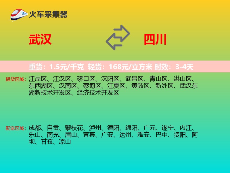 武汉到四川物流专线