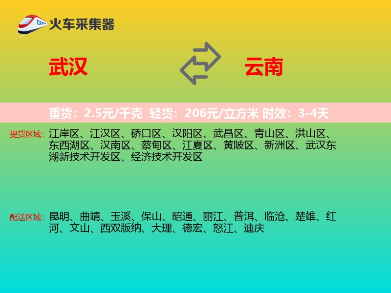 武汉到云南长途搬家