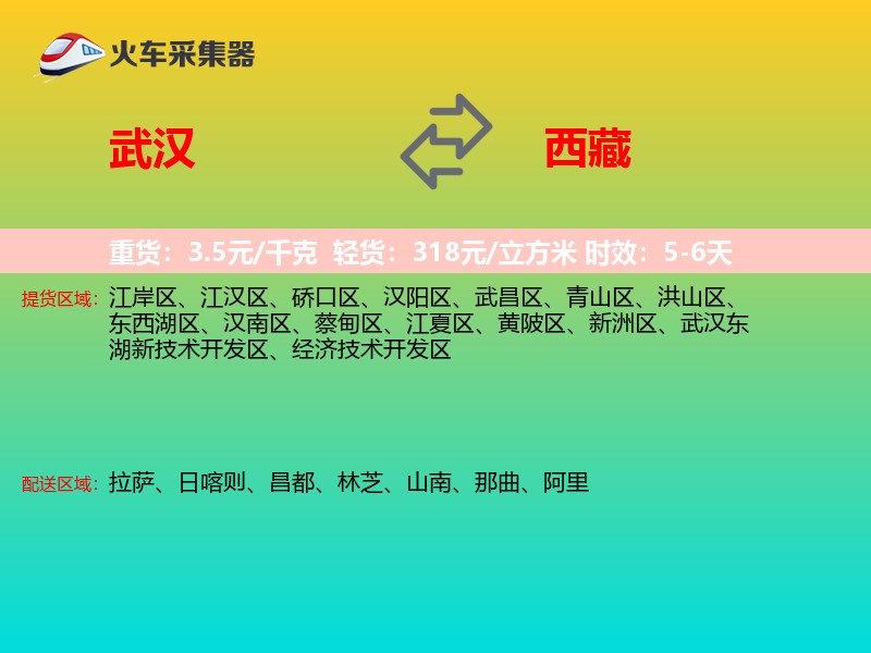 武汉到西藏长途搬家