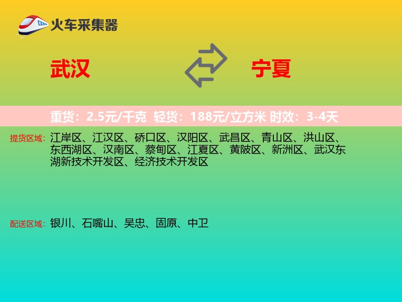 武汉到宁夏长途搬家