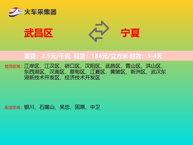 武昌区到宁夏长途搬家