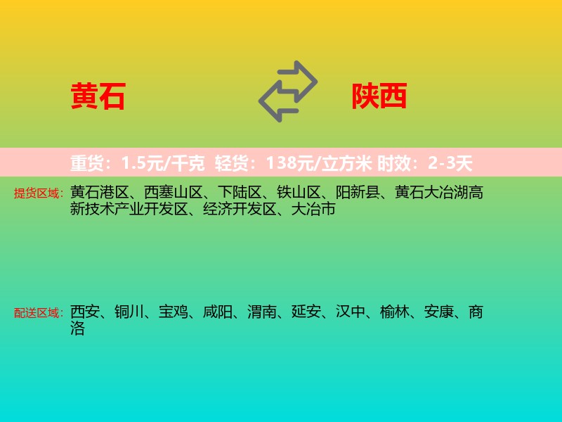 黄石到陕西长途搬家