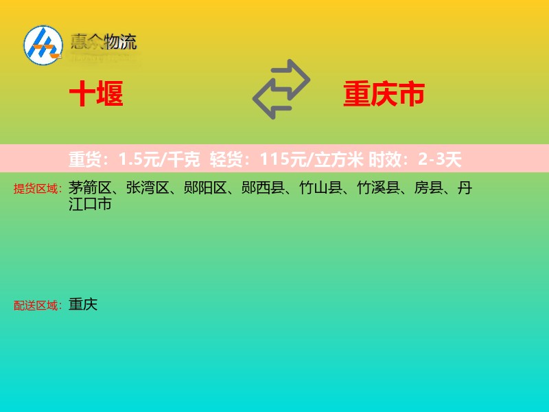 十堰到重庆市长途搬家