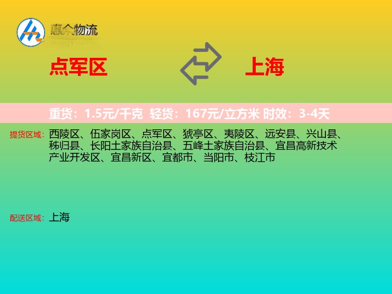 点军区到上海长途搬家