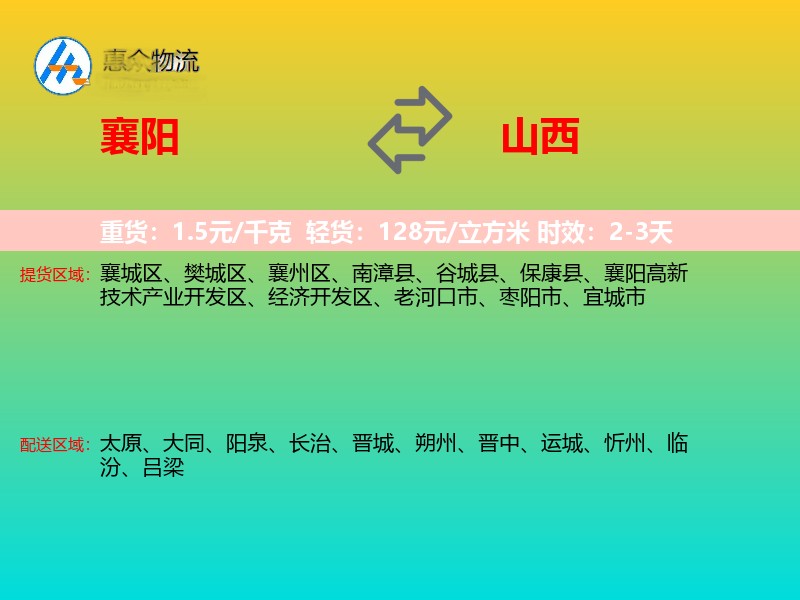 襄阳到山西长途搬家