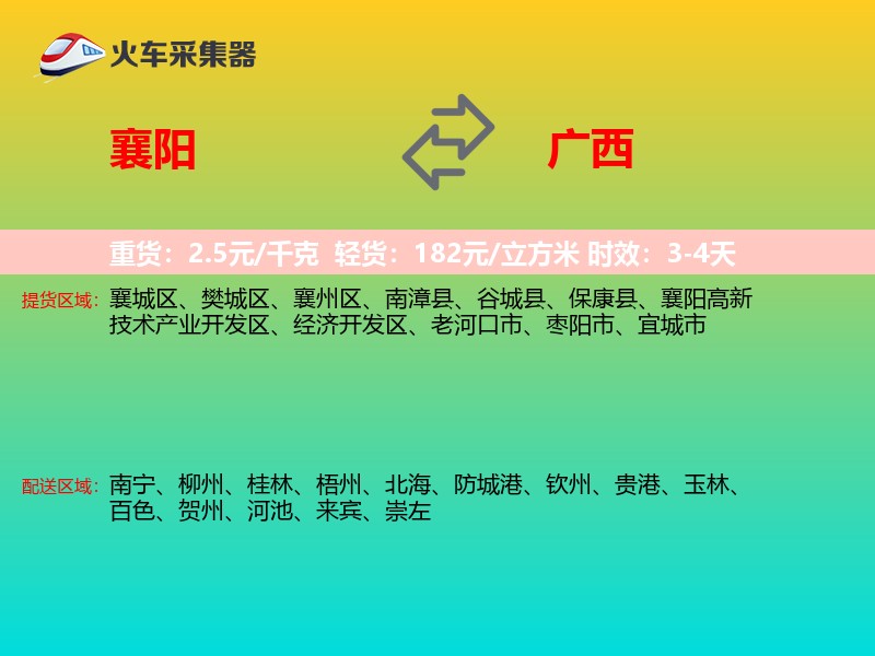 襄阳到广西长途搬家