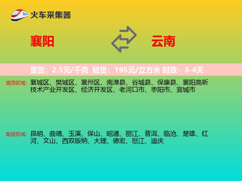 襄阳到云南长途搬家