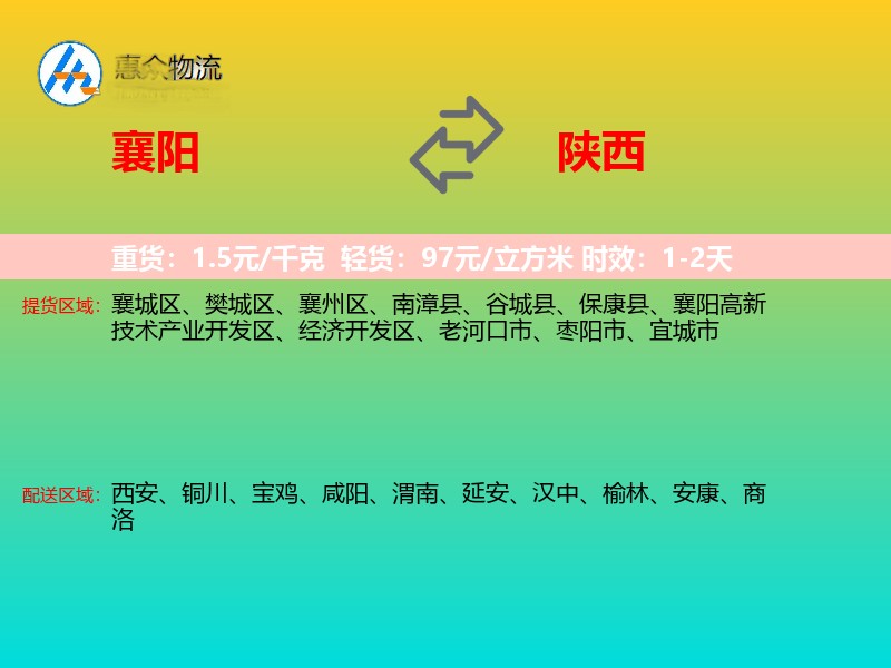襄阳到陕西长途搬家