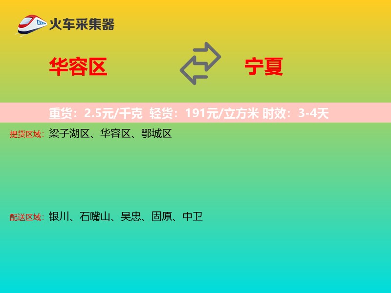 华容区到宁夏长途搬家
