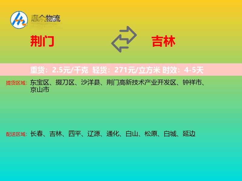 荆门到吉林轿车托运