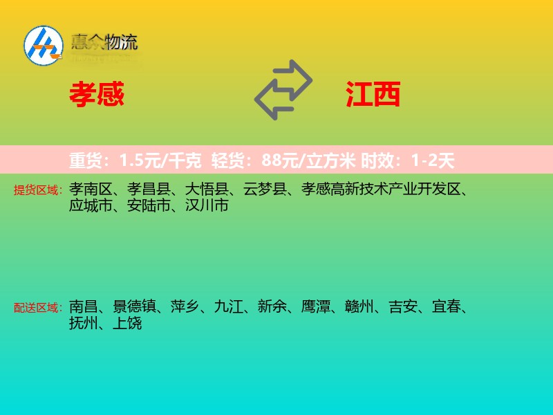 孝感到江西长途搬家