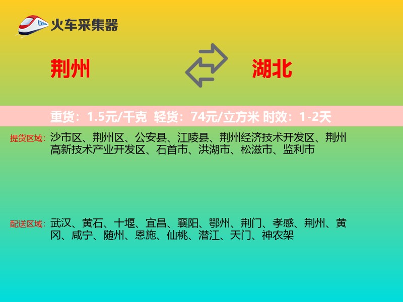 荆州到湖北轿车托运