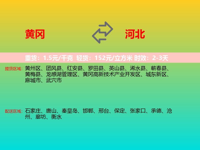 黄冈到河北长途搬家