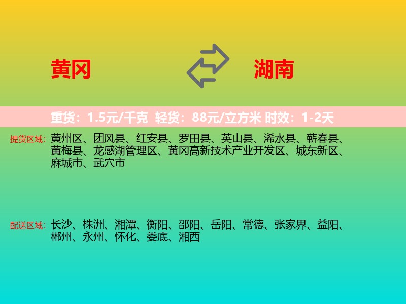 黄冈到湖南长途搬家