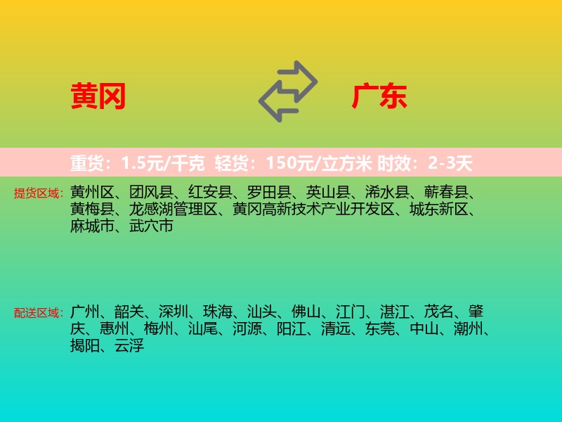 黄冈到广东长途搬家