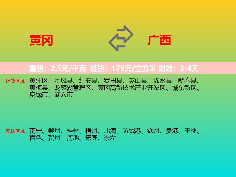 黄冈到广西长途搬家