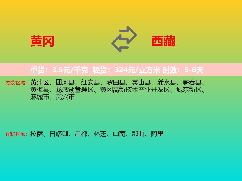 黄冈到西藏长途搬家