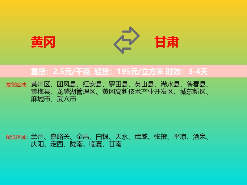 黄冈到甘肃长途搬家