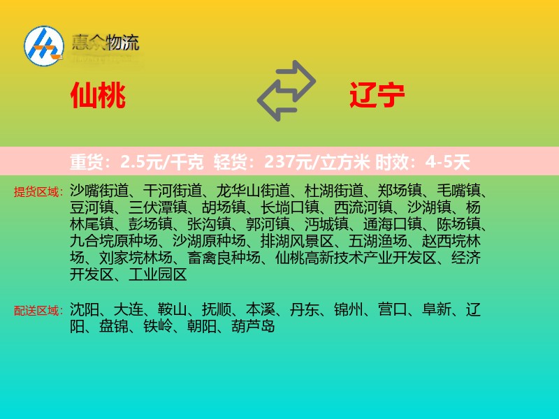仙桃到辽宁长途搬家