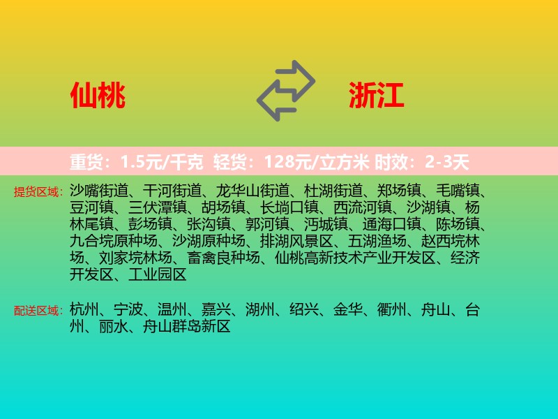 仙桃到浙江长途搬家