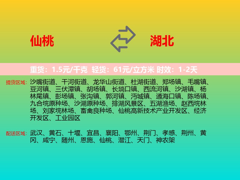 仙桃到湖北长途搬家