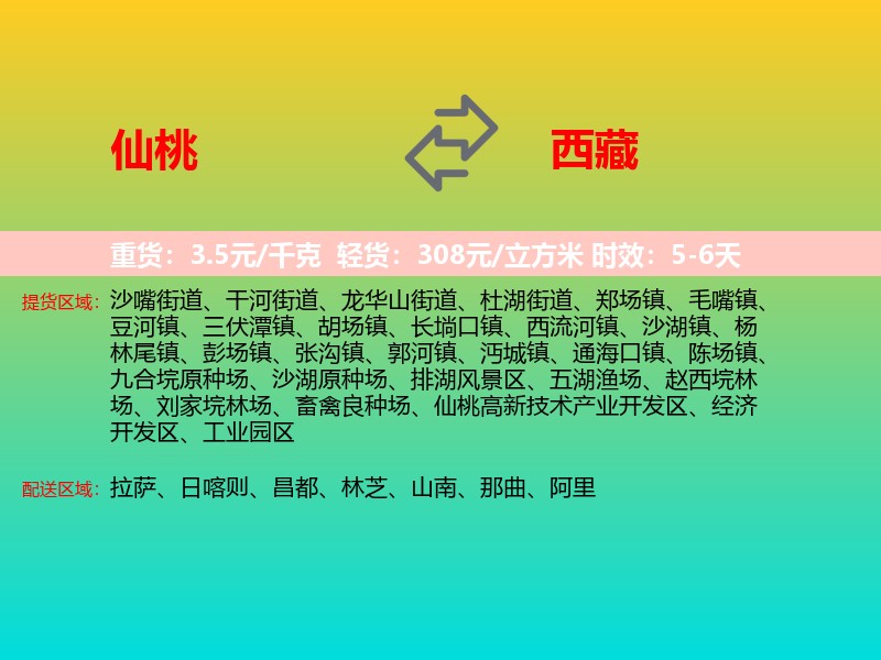 仙桃到西藏长途搬家