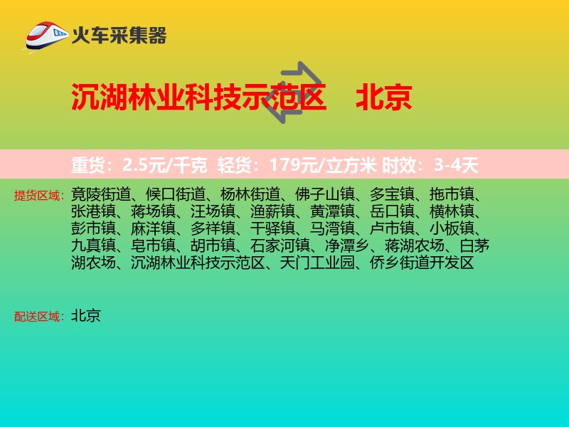 沉湖林业科技示范区到北京长途搬家