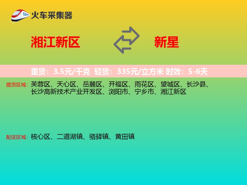 湘江新区到新星物流专线