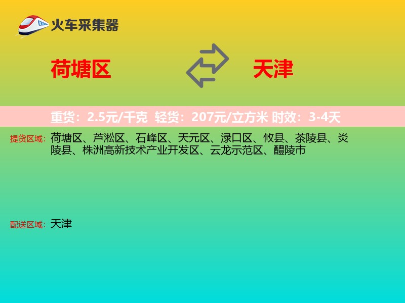 荷塘区到天津物流专线