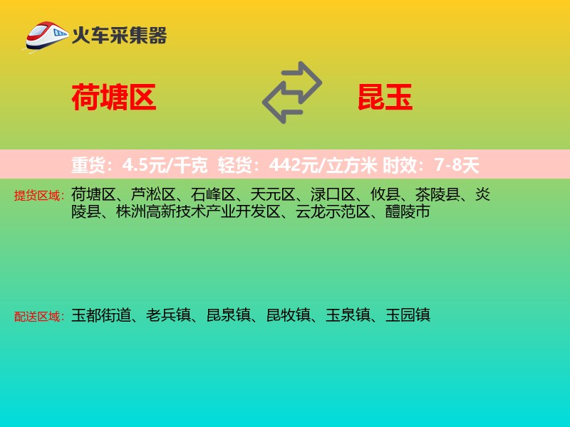 荷塘区到昆玉物流专线