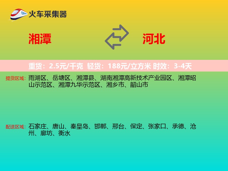湘潭到河北物流专线
