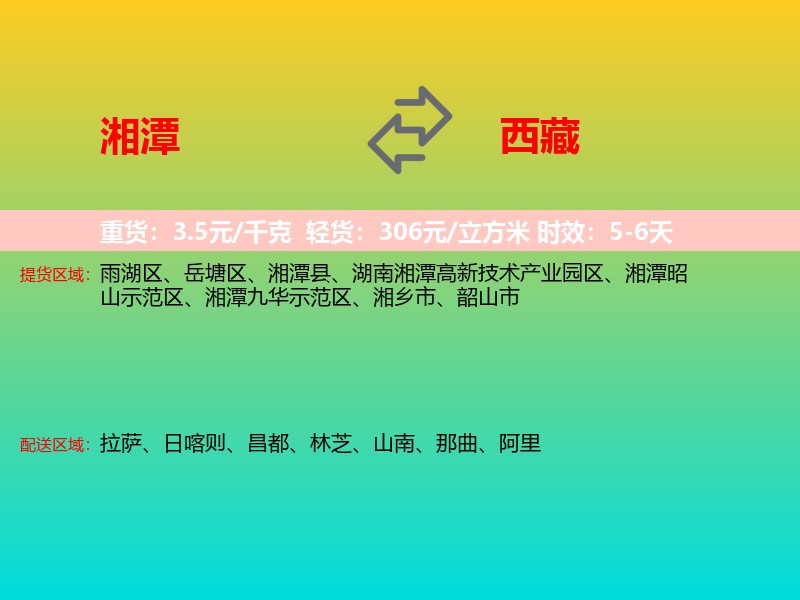 湘潭到西藏长途搬家