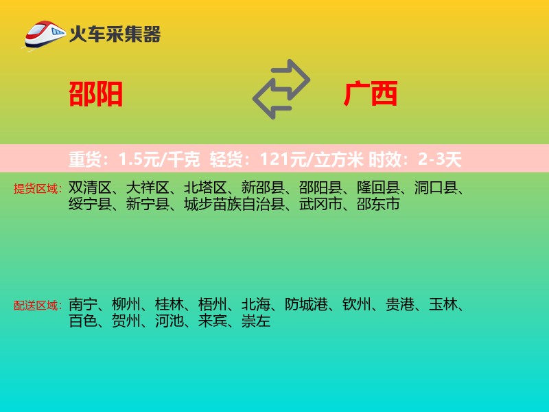 邵阳到广西长途搬家