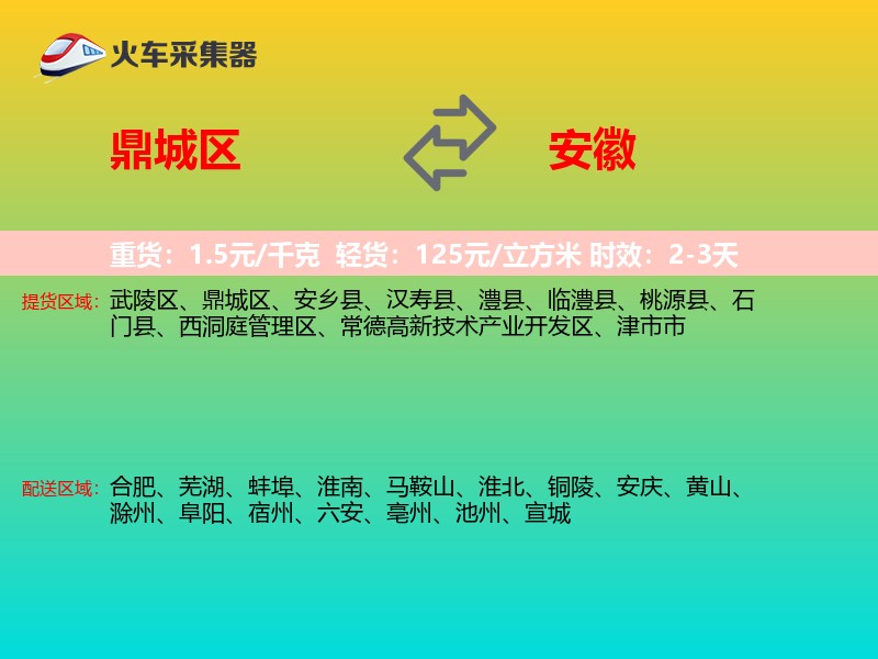 鼎城区到安徽长途搬家