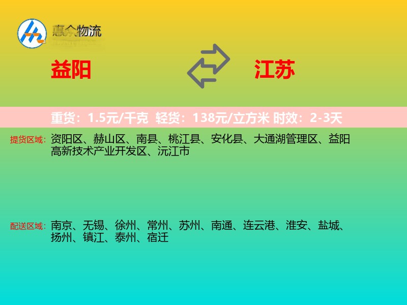 益阳到江苏长途搬家