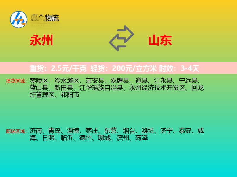 永州到山东轿车托运