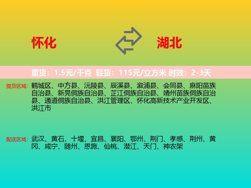 怀化到湖北长途搬家