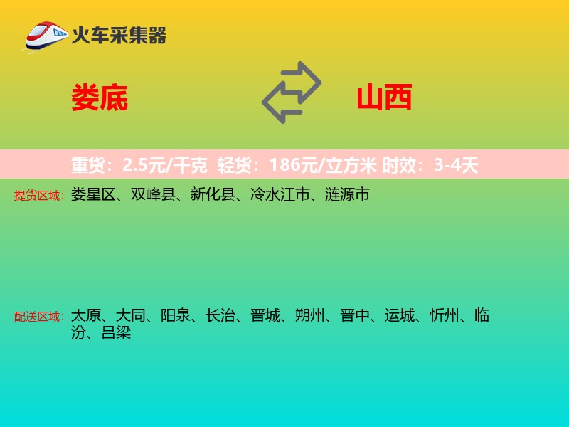 娄底到山西物流专线