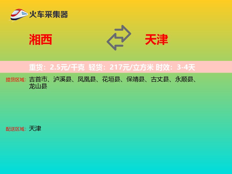 湘西到天津物流专线